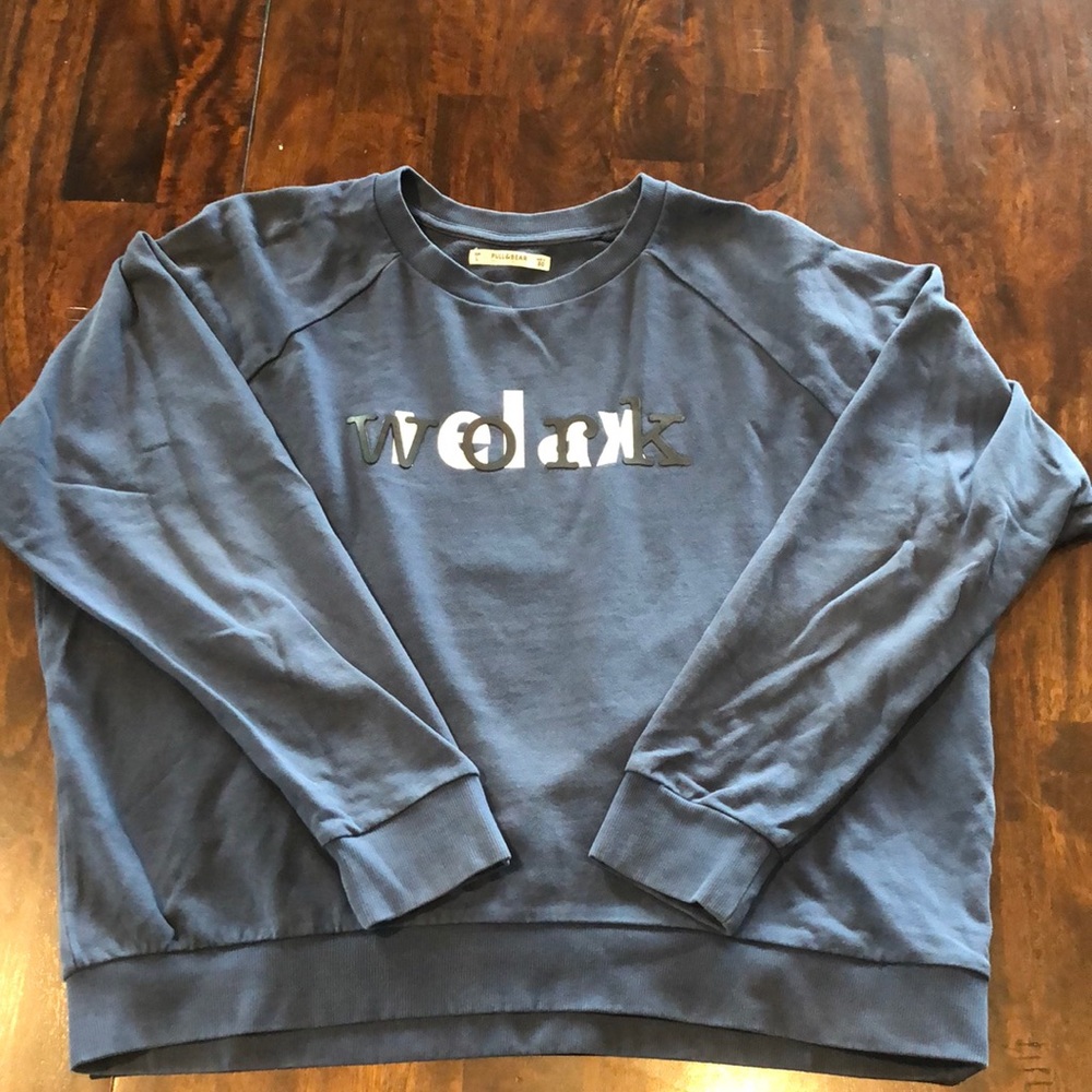 Blue Pull&Bear Crewneck